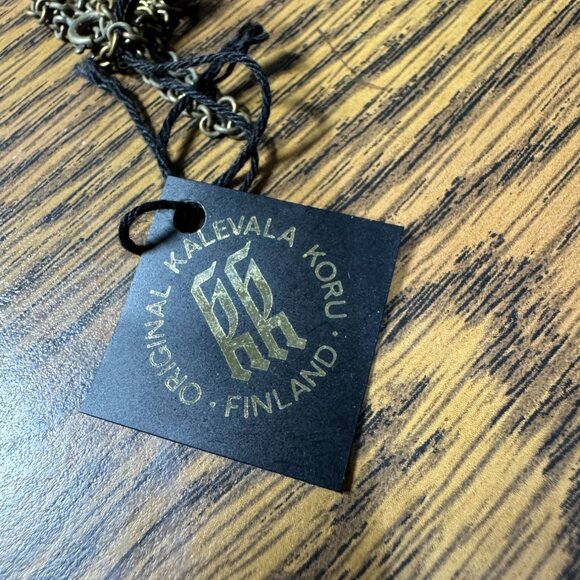 Kalevala Koru 32" Bronze Color Bird Necklace With Dangling Legs - Picture 4 of 5